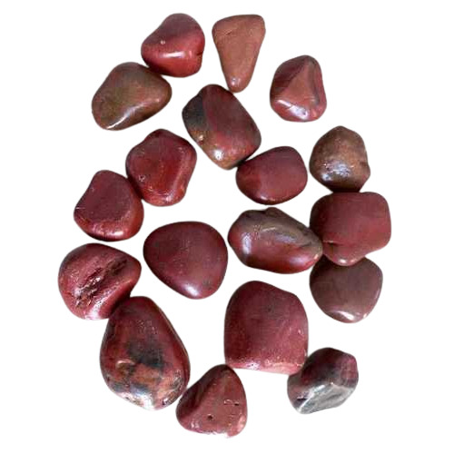 Polished Red Pebble Stones - Sizes 15mm to 60mm | Artificial Surface, Multiple Colors for Landscaping, Aquariums, and Decorations