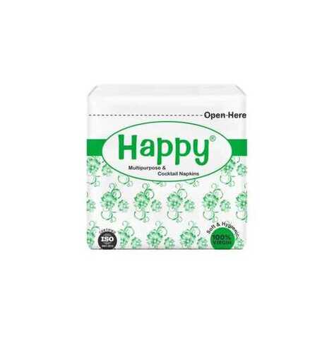 Happy Disposable Paper Napkins 100 Pcs - High Absorption Quality | Reliable Support for Week Bladder and Frequent Urination Needs