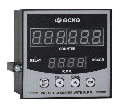 Acxa Preset Counter With Rpm 994cr And 774cr - Dimension (L*w*h): 96 X 96 X 45 Millimeter (Mm)