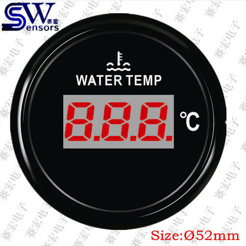 Plastic And Steel 52Mm Digital Display Water Temperature Gauges