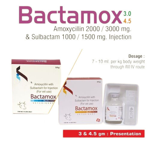 Amoxycillin Sulbactam Veterinary Injections Ingredients: Chemicals