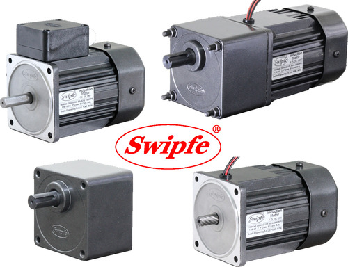 Induction Geared Motor - 180 Watt, Stainless Steel Body, 200x90x90 mm, 415 Volt, Three Phase, 1 Year Warranty, Totally Enclosed