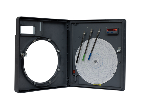 11 Inch Three Pen Circular Chart Recorder with Display