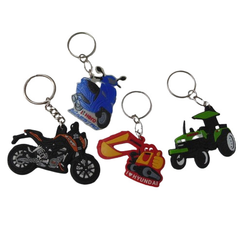 Silicone Rubber Keychains - Design Type: Customized