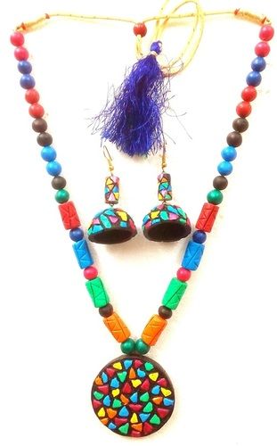 Little Krishna Creatives Unique Terracotta Necklace Sets