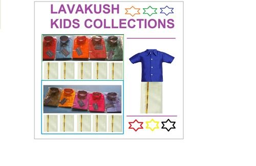 Kids Cotton Shirts And Dhoti Sets