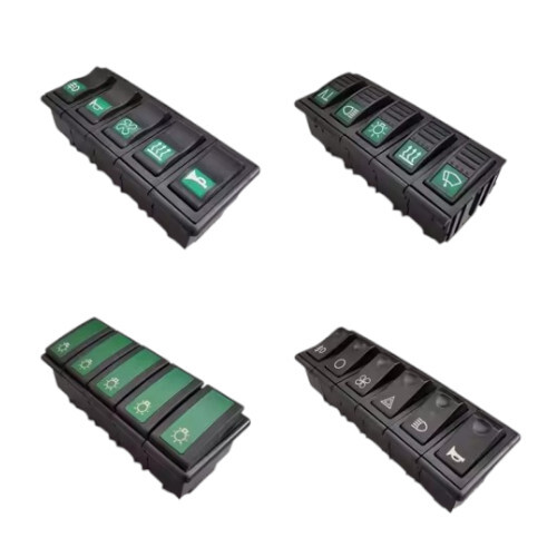 Bus And Coach Dashboard Rocker Switch - Color: Black
