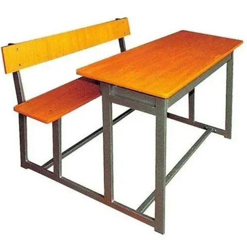 Red Color Rectangular Shape Durable College Bench (Table And Chair)