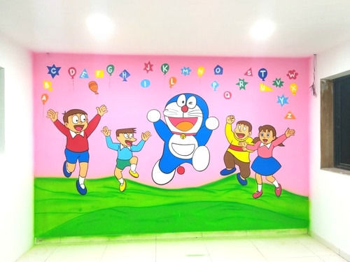 Kids Friendly School Wall Painting Pictures