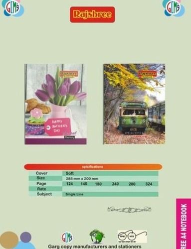 Eco Friendly Rajshree A4 Notebook Pasting