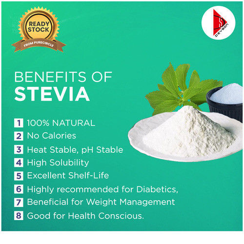 Natural Stevia Powder - 1 kg Pack, 100% Sugar-Free, Calorie-Free, Gluten-Free, Ideal for Diabetics and Health-Conscious Consumers