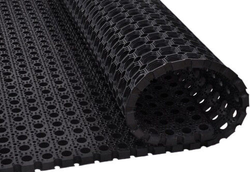 Non Slip Rubber Hollow Mats - Color: Black