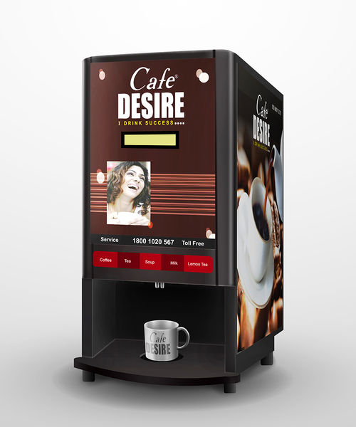 Coffee Vending Machine - Fully Automatic, 320x470x650 mm Dimensions | Dispenses 4 Beverages, Quick Setup, Hassle-Free Performance