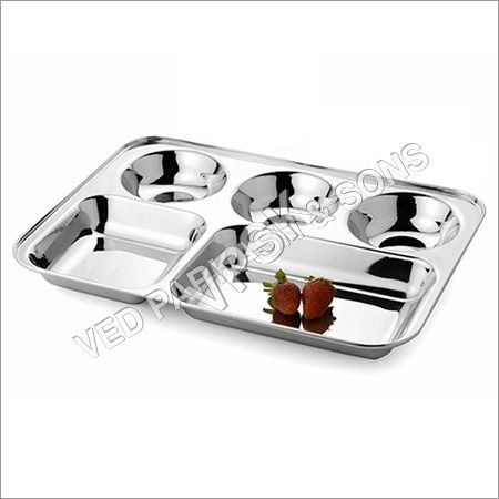 Stainless Steel Square Bhojan Thal