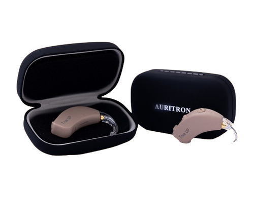 Baseo Q5-SP BTE Digital Hearing Aid - Black, Non-Rechargeable Battery, Digital Technology | Direct Audio Input, Directional Microphone, Durable, Dust Resistant, Low Battery Consumption, Telecoil, Telephone Compatibility