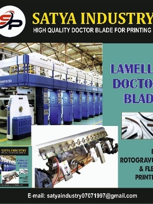 Doctor Blade for Rotogravure Machine - Excellent Material, Silver Color | Optimum Performance, Durable, Easy to Use, Low Maintenance, Good Condition