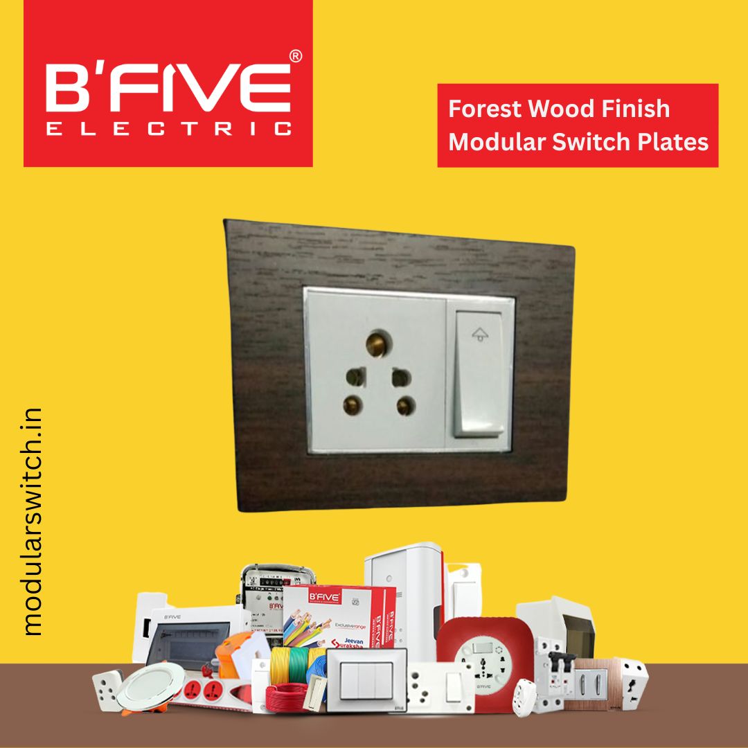 Forest Wood Finish Modular Switch Plates - Application: Commercial/Domestic