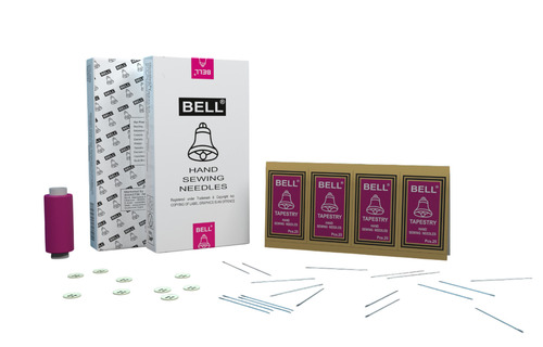 Bell Tapestry Hand Sewing Needles - High Carbon Needle Wire, Sizes 18-21, Silver Color | Durable, Long Functional Life, Easy to Use