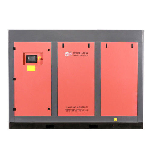 Red Two Stage Screw Air Compressor With 7/8/10/13 Bar Pressure