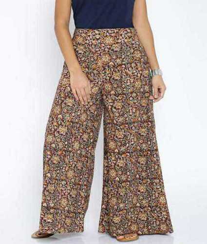 Assorted Ladies Wide Waist Printed Palazzo