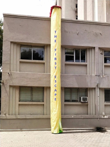 Fire Brigade Escape Chute - White Fabric Tube, 800 Delisle Temperature Range, 24-Month Warranty for Office Fire Emergencies