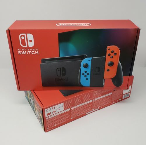 32 Gb Console With Neon Blue And Neon Red Joy Con Video Game