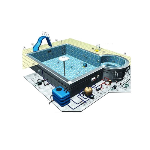 Rectangular Swimming Pool Fountain - Feature: Eye Pleasing