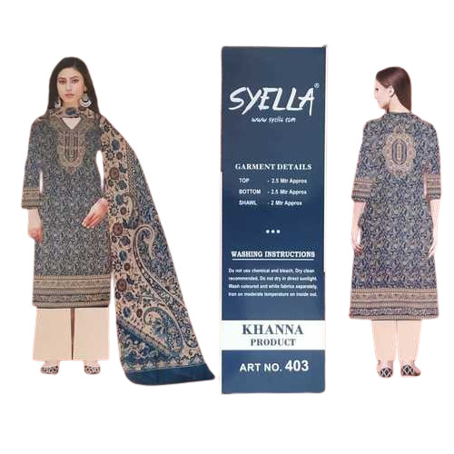 Ladies Printed Woolen Kurti - Pure Woollen, Full Sleeves, Available in Size S/M/L/XL | Anti-Wrinkle, Comfortable, Easily Washable, Versatile for Casual, Formal, and Ethnic Wear