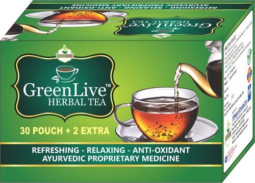 Greenlive Herbal Tea Pouch Pack Caffeine (%): 0% Percentage ( % )