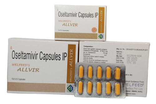 Oseltamivir - 75 MG Antiviral Capsules | Packed Qty: 10x10, Prescription Required: Yes, Oral Administration, Expiry Date Printed on Pack, Usage: Hospital & Clinic