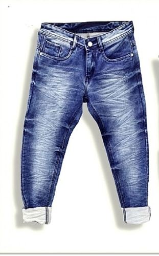 Washable Formal Wear Blue Color Denim Jeans For Men With Normal Wash And Anti Wrinkle