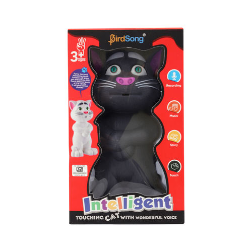 Multi Color Touching Talking Intelligent Tom Cat With Touching, Talking And Voice Feature