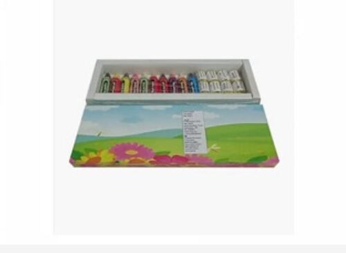 Multicolor 10 Pieces Flavoured Crayons 10 Piece Eraser Shaped Chocolate For Kids