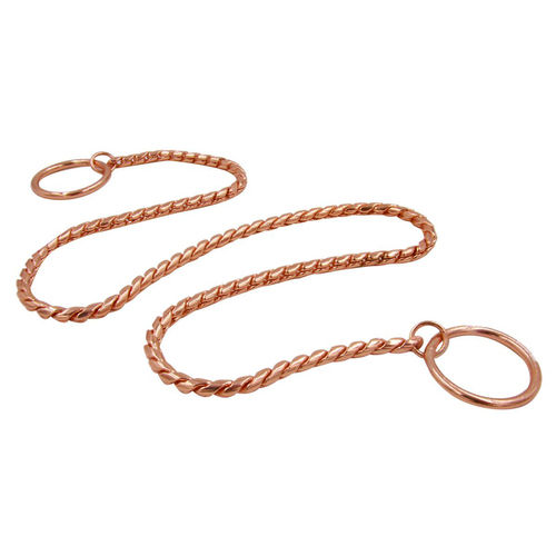 Copper Brown Snake Choke Chain For Use During Dog Shows