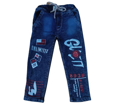 Regular Fit Washable And Printed Casual Wear Denim Boys Fashion Jeans