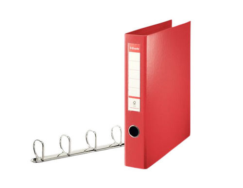 Red Rectangular Polypropylene Four Ring File Folder For Office With Binder Size 4 Cm Size: A4