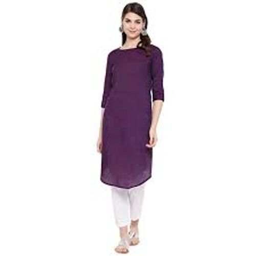 Silk Beautiful With Contemporary Designs Modern And Elegant Look Ladies Purple Kurtis