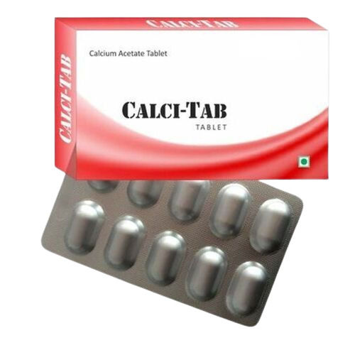 Keeps Low Levels Of Blood Phosphate Calcium Acetate Tablets Calci-Tab  Shelf Life: 12 Months