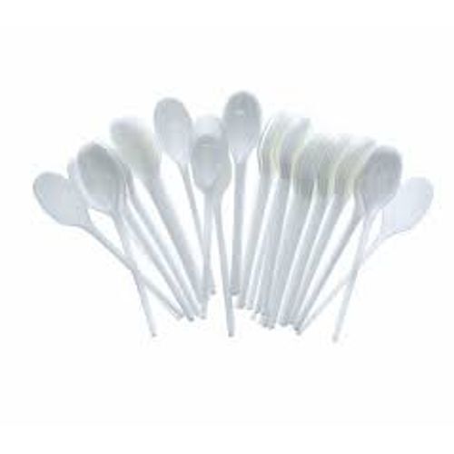 Light Weighted Crack Resistant Transparent Plastic Use And Throw Disposable Spoon