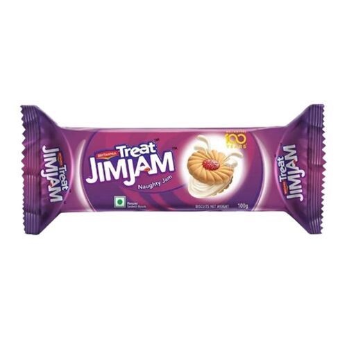 Hygenically Packed Crispy And Creamy Flavor Sweet Britannia Treat Jim Jam Biscuit