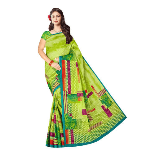 Festive Traditional Drape Is Elegantly Woven Beautiful South Green Cotton Saree 