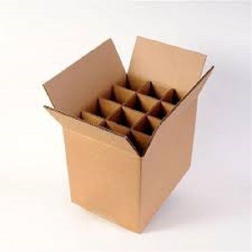 Brown Rectangular Offset Printing Plain Corrugated Cardboard Water Bottle Box 