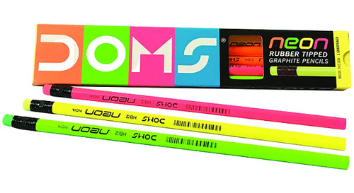 छात्रों के लिए मल्टीकलर नियॉन रबर टिप्ड गोल लकड़ी और ग्रेफाइट पेंसिल - 7 इंच (5 यूनिट का पैक)