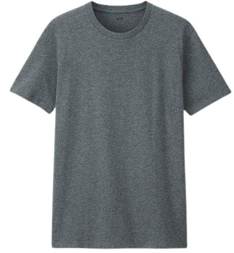 Gray Mes Regular Fit Casual Wear Round Neck Short Sleeves Cotton T-Shirt