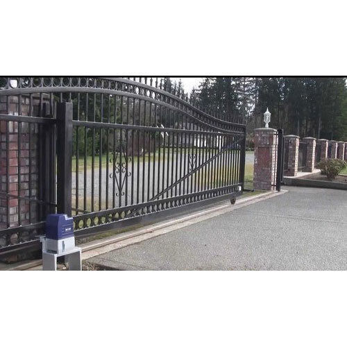 Rust Resistant Iron Black Customized Double Drive Sliding Security Gate Arm Length: As Per Requirement  Meter (M)