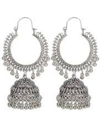 स्टाइलिश और ट्रेंडी राउंड स्टर्लिंग सिल्वर चंदेलियर इयररिंग्स, 200 ग्राम वेट एज ग्रुप: बच्चे