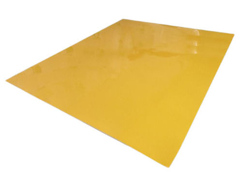 Yellow 10X18 Inches Dimension 2.0 Mm Thick Industrial And Construction Rectangular Acrylic Plastic Sheet