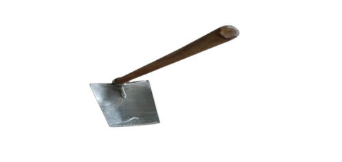 Wooden Handle Rectangular Mild Steel Garden Spade