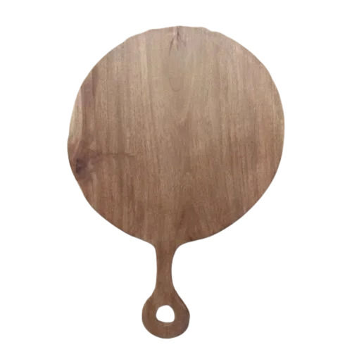 Polished Lightweight Round Wooden Platter For Serving Food