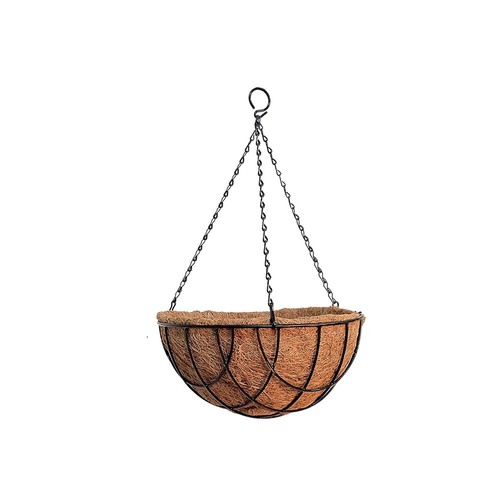 Decorative Handmade Indoor And Outdoor Garden Hanging Coir Basket With Chain